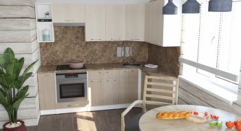 Кухонный гарнитур Ольга прайм 5 2300х1500 мм (Герда) в Кировграде - kirovgrad.mebel-e96.ru