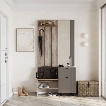 Прихожая Олива ПР-04 муссон софт (БТС) в Кировграде - kirovgrad.mebel-e96.ru