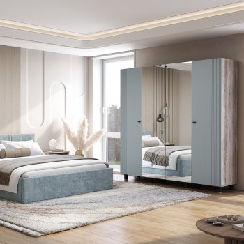 Шкаф 2000 мм 4-х створчатый Олива ШК-13 шарли бриз (БТС) в Кировграде - kirovgrad.mebel-e96.ru