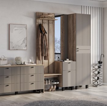 Прихожая Олива муссон софт, модульная (БТС) в Кировграде - kirovgrad.mebel-e96.ru