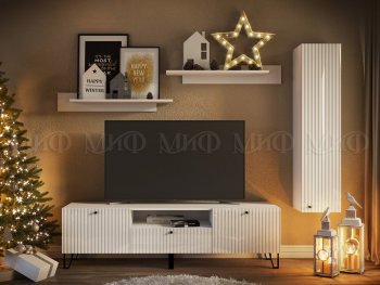 Стенка Оливия белая модульная (Миф) в Кировграде - kirovgrad.mebel-e96.ru