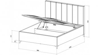 Кровать с ПМ Оливия/Соната Бежевый (Лин) в Кировграде - kirovgrad.mebel-e96.ru