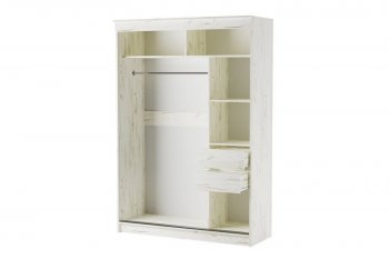 Шкаф-купе Орион 1500 мм крафт белый (Памир) в Кировграде - kirovgrad.mebel-e96.ru