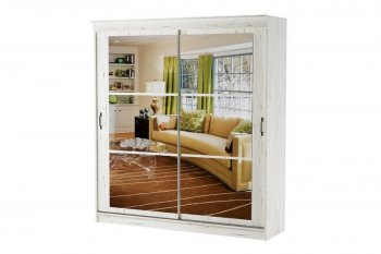 Шкаф-купе Орион 1500 мм крафт белый (Памир) в Кировграде - kirovgrad.mebel-e96.ru