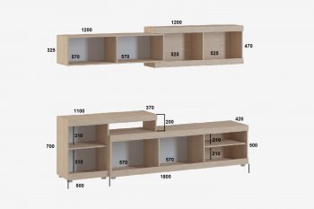 Стенка Оскар ТВ7 сонома (Генезис) в Кировграде - kirovgrad.mebel-e96.ru