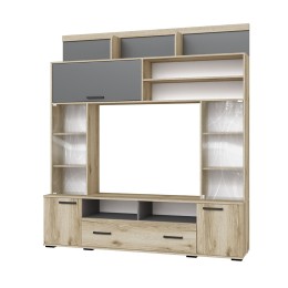 Мини-стенка ОГЦС-2 Оскар-18 дуб делано/графит (Текс) в Кировграде - kirovgrad.mebel-e96.ru