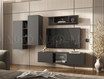 Стенка Оскар графит (Миф) в Кировграде - kirovgrad.mebel-e96.ru