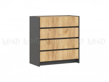 Комод 4ящ. Остин крафт/графит (Миф) в Кировграде - kirovgrad.mebel-e96.ru