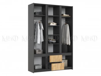 Шкаф 1500 мм Остин крафт/графит (Миф) в Кировграде - kirovgrad.mebel-e96.ru