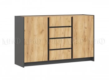Комод 2дв.4ящ. Остин крафт/графит (Миф) в Кировграде - kirovgrad.mebel-e96.ru