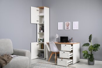 Стеллаж 16.427 Остин белый (Моби) в Кировграде - kirovgrad.mebel-e96.ru