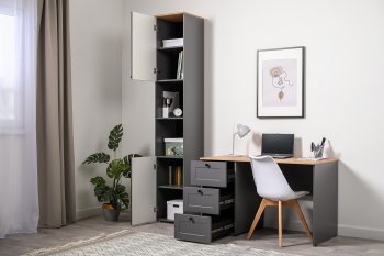 Стеллаж 16.427 Остин графит(Моби) в Кировграде - kirovgrad.mebel-e96.ru