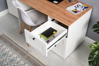 Стол письменный 12.159 Остин белый (Моби) в Кировграде - kirovgrad.mebel-e96.ru