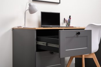 Стол письменный 12.159 Остин графит (Моби) в Кировграде - kirovgrad.mebel-e96.ru