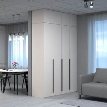 Шкаф 1600 мм Пальма с антресолью, Сатин (ДСВ) в Кировграде - kirovgrad.mebel-e96.ru