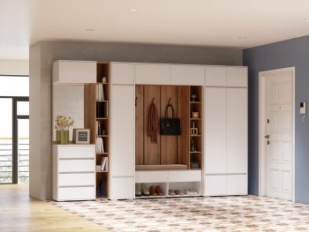 Прихожая Прага модульная, белый (Handis) в Кировграде - kirovgrad.mebel-e96.ru