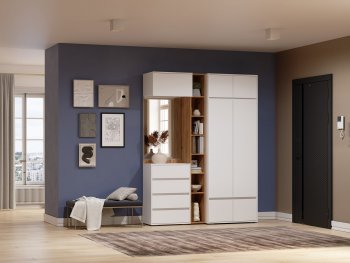 Прихожая Прага модульная, белый (Handis) в Кировграде - kirovgrad.mebel-e96.ru