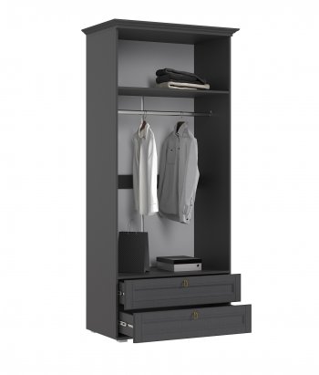 Шкаф Престиж-1 двустворчатый графит (Миф) в Кировграде - kirovgrad.mebel-e96.ru