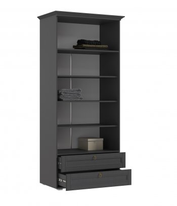 Шкаф 900 мм Престиж-1 двустворчатый графит (Миф) в Кировграде - kirovgrad.mebel-e96.ru