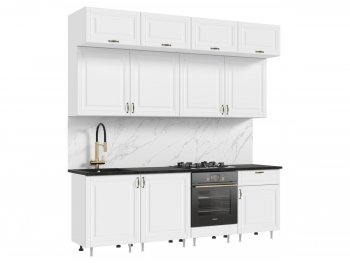 Кухонный гарнитур Престиж 2400 мм браш вайт (Миф) в Кировграде - kirovgrad.mebel-e96.ru