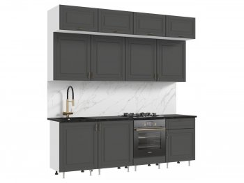 Кухонный гарнитур Престиж 2400 мм графит софт (Миф) в Кировграде - kirovgrad.mebel-e96.ru