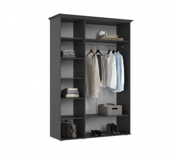 Шкаф 1500 мм 3-х створчатый Престиж 1 графит (Миф) в Кировграде - kirovgrad.mebel-e96.ru