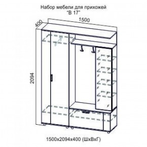 Прихожая Виза-17 (СВ) в Кировграде - kirovgrad.mebel-e96.ru