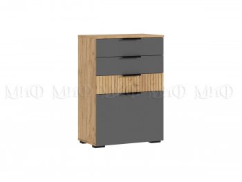 Спальный гарнитур Роджина крафт/графит, модульный (Миф) в Кировграде - kirovgrad.mebel-e96.ru