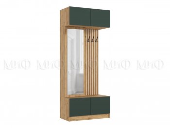 Прихожая Роджина крафт/изумруд(Миф) в Кировграде - kirovgrad.mebel-e96.ru