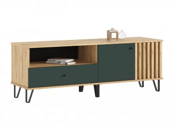 Тумба ТВ (1500) Роджина крафт/изумрудный (Миф) в Кировграде - kirovgrad.mebel-e96.ru