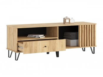 Тумба ТВ (1500) Роджина дуб крафт/дуб крафт (Миф) в Кировграде - kirovgrad.mebel-e96.ru