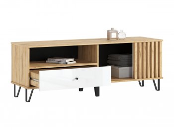 Тумба ТВ (1500) Роджина крафт/белый (Миф) в Кировграде - kirovgrad.mebel-e96.ru