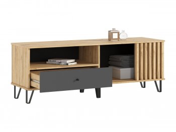 Тумба ТВ (1500) Роджина крафт/графит (Миф) в Кировграде - kirovgrad.mebel-e96.ru