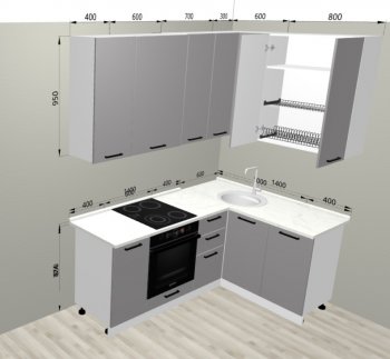 Кухонный гарнитур угловой 2000*1400 мм (Санвут) в Кировграде - kirovgrad.mebel-e96.ru