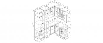 Кухонный гарнитур угловой Пайн 2200*1700 мм (Санвут) в Кировграде - kirovgrad.mebel-e96.ru