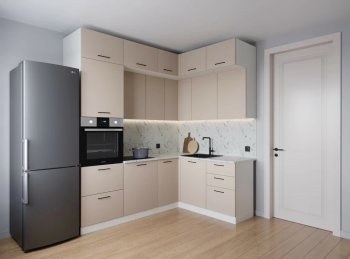 Кухонный гарнитур угловой Шампань 2200*1700 мм (Санвут) в Кировграде - kirovgrad.mebel-e96.ru