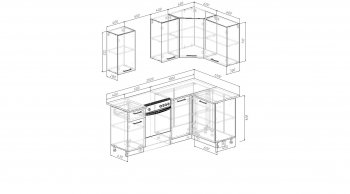 Кухонный гарнитур угловой Фьюжн 2000*1200 мм (Sanvut) в Кировграде - kirovgrad.mebel-e96.ru