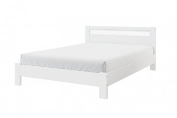 Кровать из массива Шейла белый античный (БМ) в Кировграде - kirovgrad.mebel-e96.ru