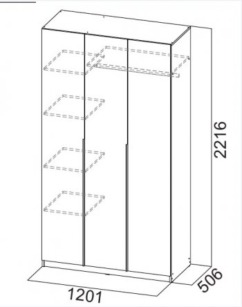 Шкаф 1200 мм ШК-5 графит (СВ) в Кировграде - kirovgrad.mebel-e96.ru