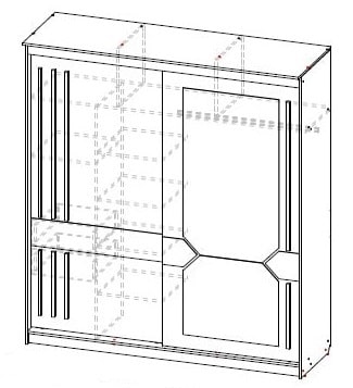 Шкаф-купе № 25 2000 мм (СВ) в Кировграде - kirovgrad.mebel-e96.ru