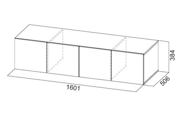 Шкаф 1600 мм ШК-5 с антресолью графит (СВ) в Кировграде - kirovgrad.mebel-e96.ru