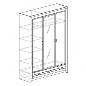 Шкаф 3-дверный Фьорд 150 (Яна) в Кировграде - kirovgrad.mebel-e96.ru