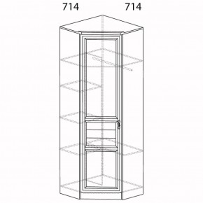 Шкаф для одежды угловой Лира 57 (Яна) в Кировграде - kirovgrad.mebel-e96.ru