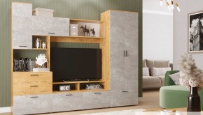 Шкаф Дуся 640 мм, ДШ 67.1, дуб бунратти/цемент в Кировграде - kirovgrad.mebel-e96.ru