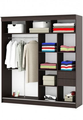 Шкаф-купе Бабочка 2,0 серия Альянс (Венге) в Кировграде - kirovgrad.mebel-e96.ru