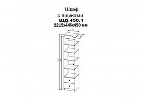 Шкаф-пенал KI-KI 450 мм, ШД450.1 (ДСВ) в Кировграде - kirovgrad.mebel-e96.ru