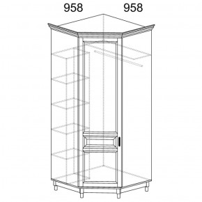 Шкаф угловой Прованс 418 (Яна) в Кировграде - kirovgrad.mebel-e96.ru