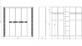 Шкаф 2300 мм 5 дверный Сиде (СБК) в Кировграде - kirovgrad.mebel-e96.ru