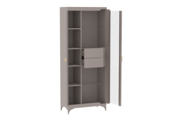 Пенал со стеклом широкий NEW Сиде Мокко (СБК) в Кировграде - kirovgrad.mebel-e96.ru