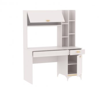 Стол письменный с надстройкой Сиде Белый (СБК) в Кировграде - kirovgrad.mebel-e96.ru